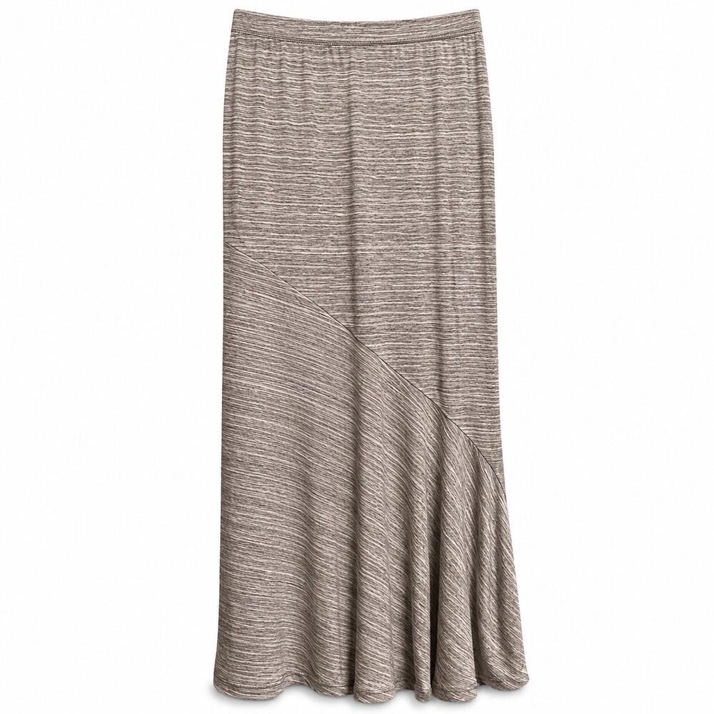 Mossimo Heathered Taupe Maxi Skirt XS Soft Stretch Pull On